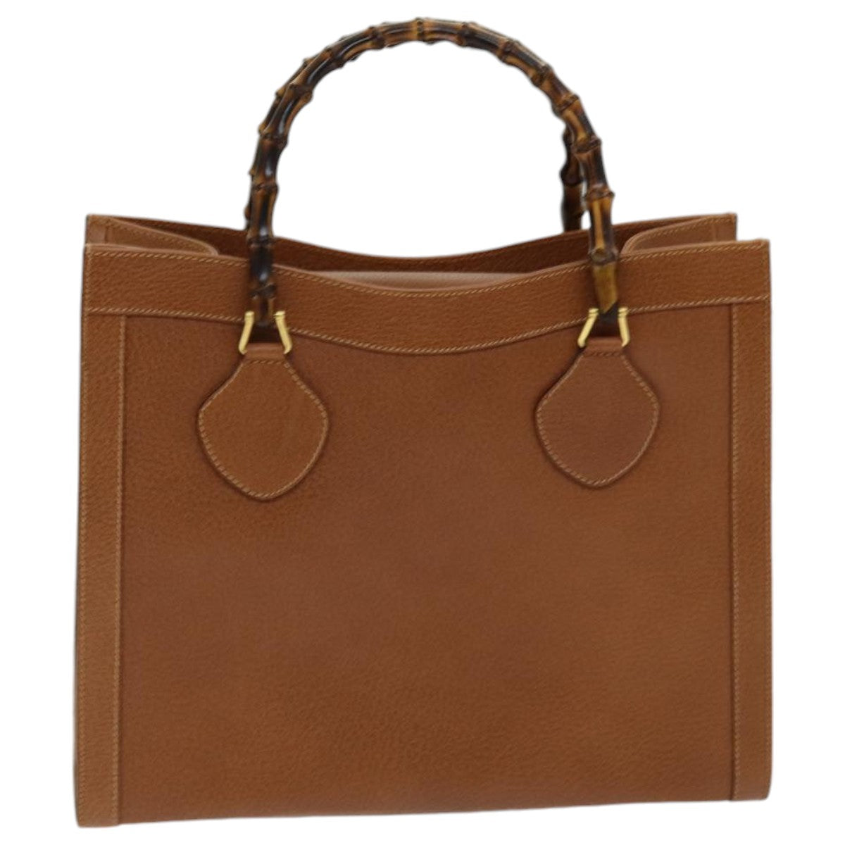 GUCCI Bamboo Tote Bag Leather Brown ep5152
