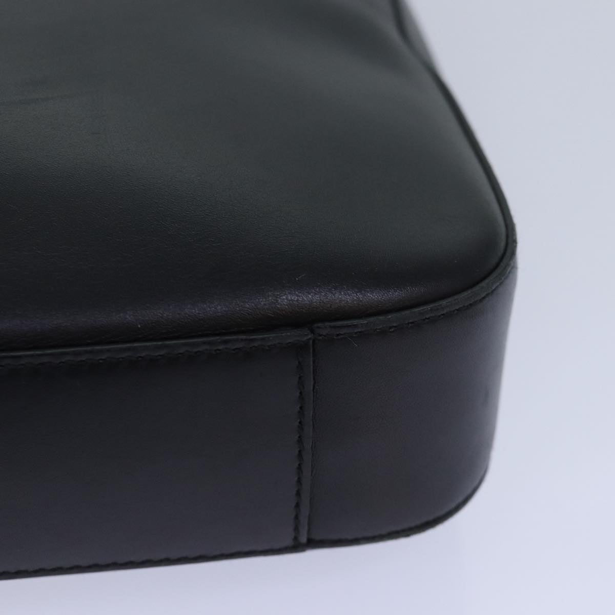 GUCCI Shoulder Bag Leather Black Silver 001 3812 ep5165