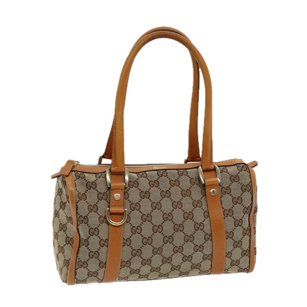 GUCCI GG Canvas Hand Bag Beige Orange ep5192