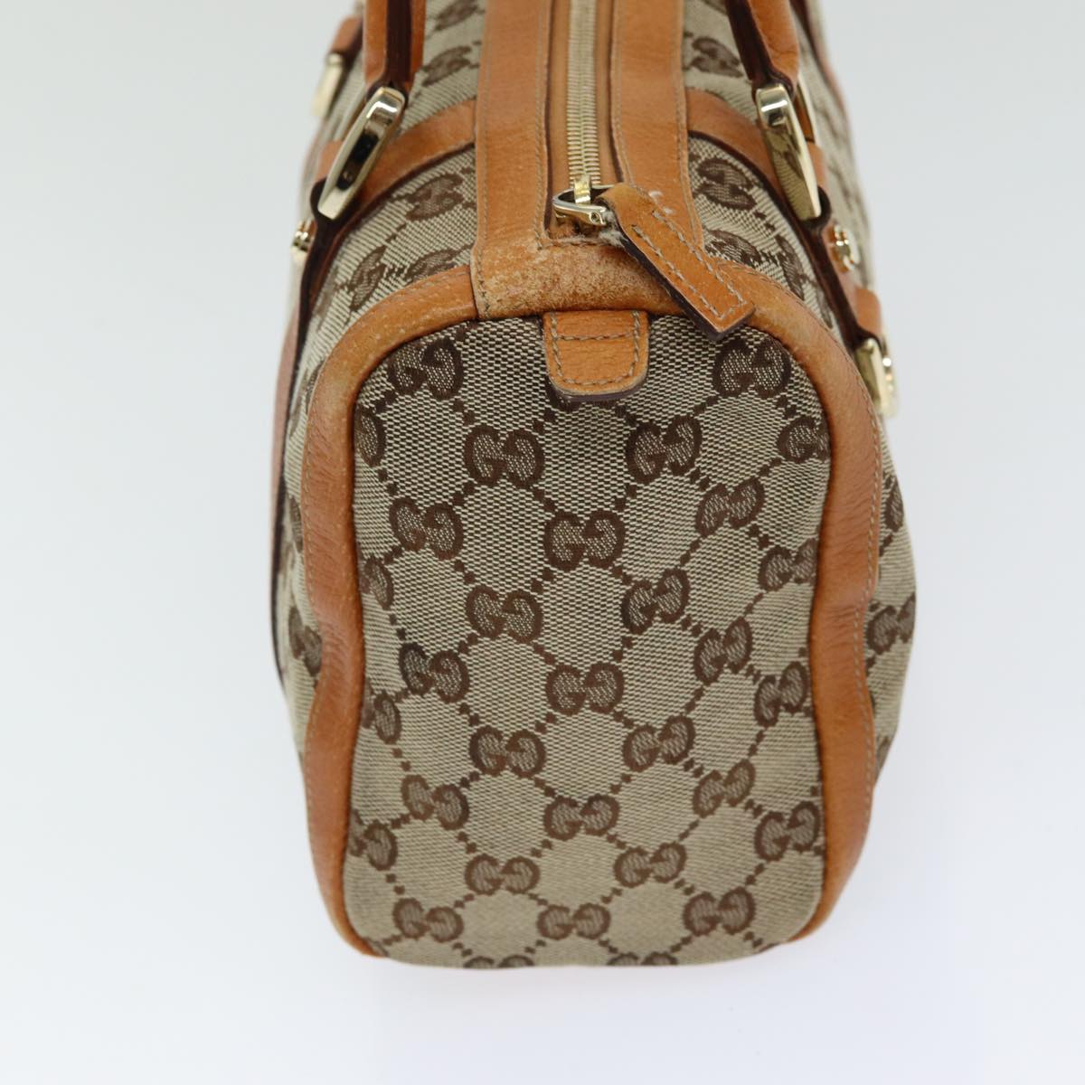 GUCCI GG Canvas Hand Bag Beige Orange ep5192
