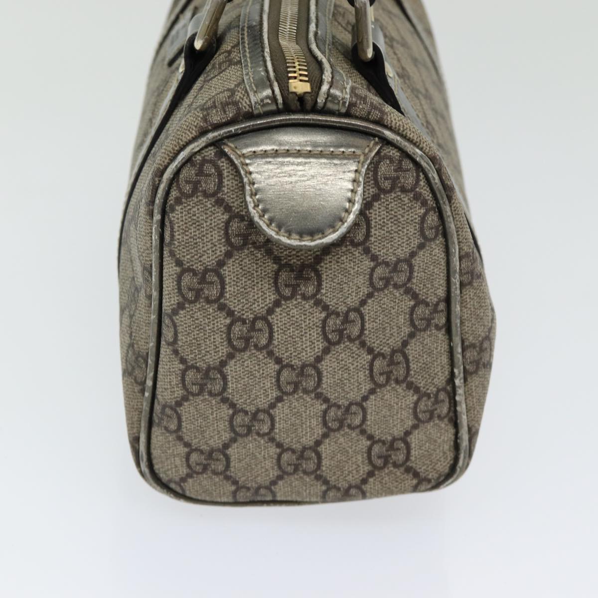 GUCCI GG Canvas Hand Bag Coated Canvas Beige Silver ep5193