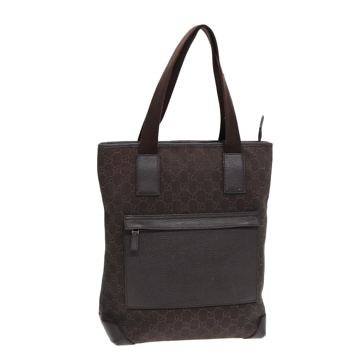 GUCCI GG Canvas Tote Bag Outlet Brown Silver 180450 ep5218