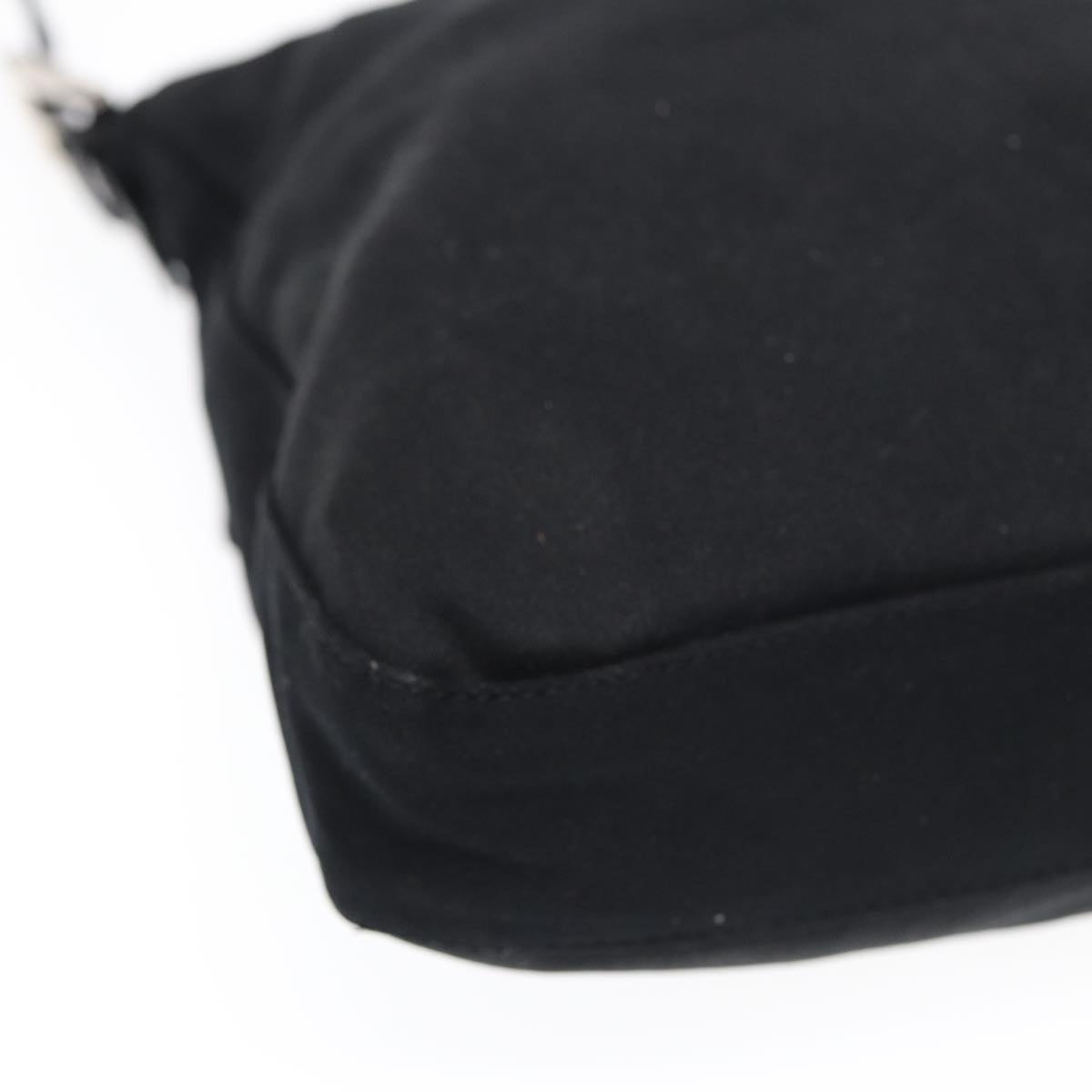 FENDI Mamma Baguette Shoulder Bag Nylon Black Silver ep5222