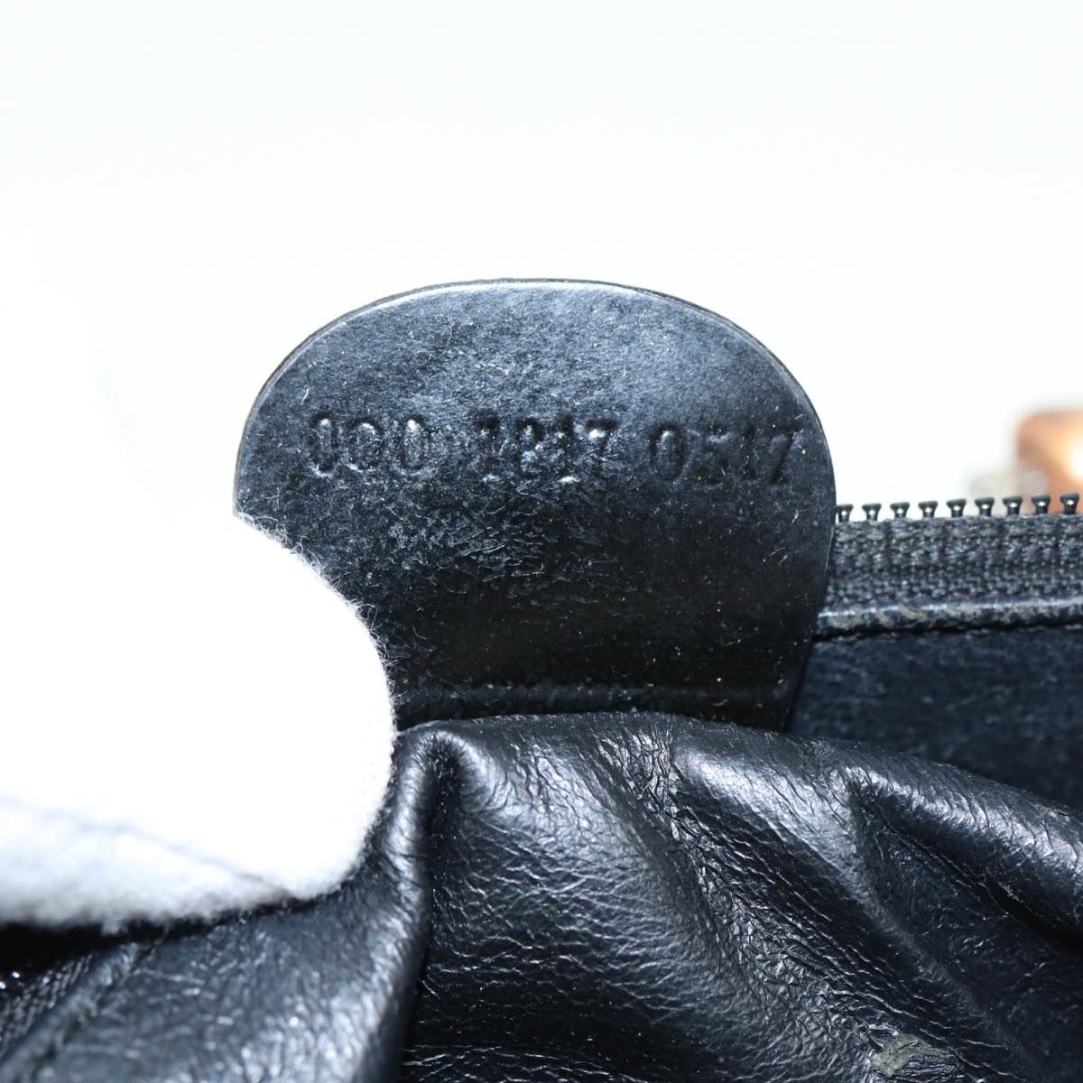 GUCCI Bamboo Hand Bag Enamel Black Silver ep5233