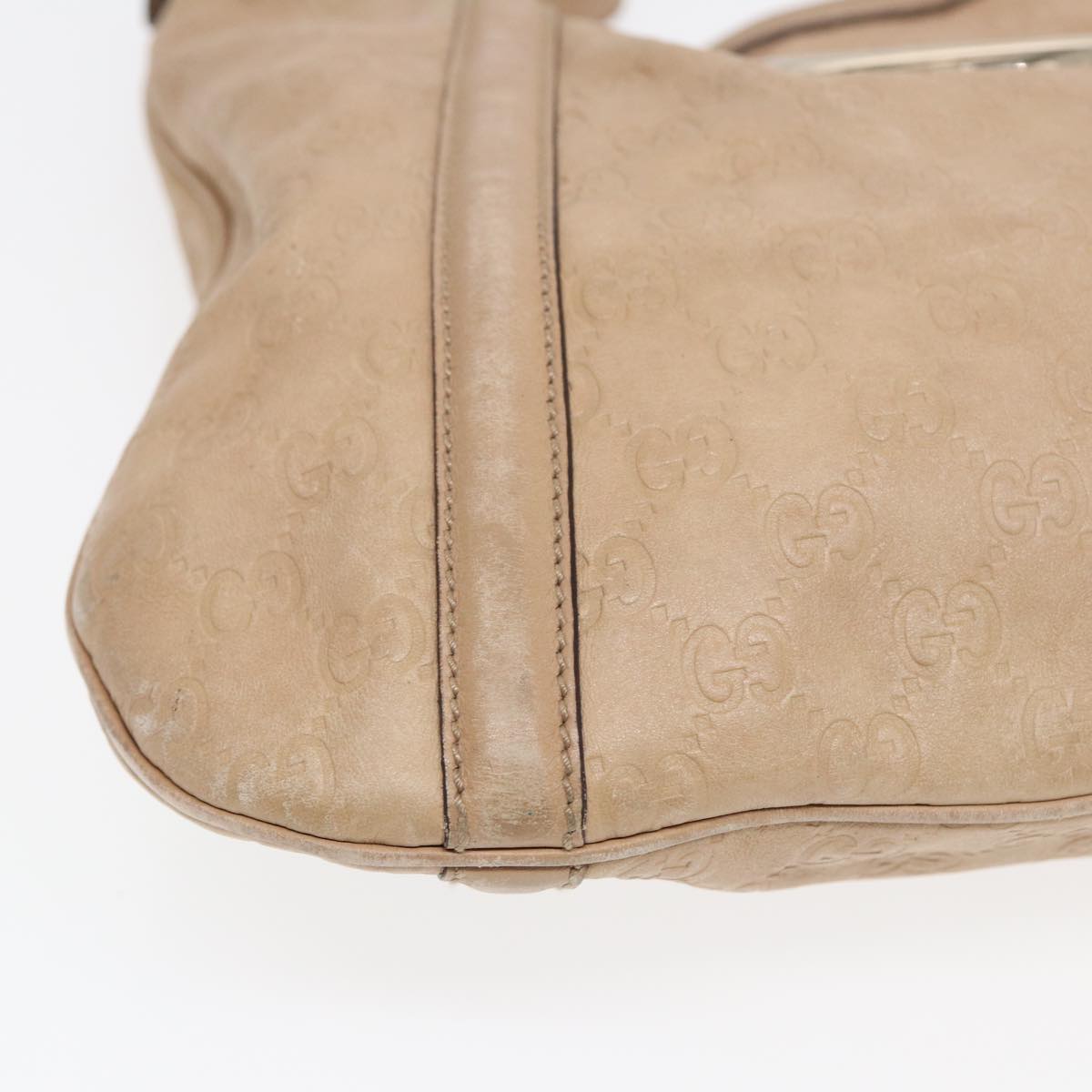 GUCCI GG Canvas Guccissima Interlocking Shoulder Bag Beige 162740 ep5234