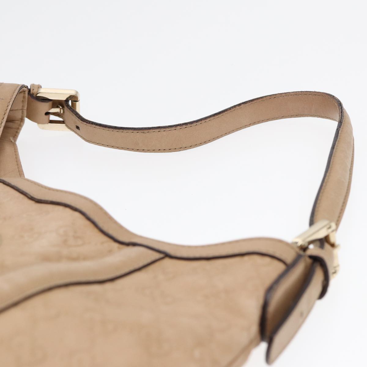 GUCCI GG Canvas Guccissima Interlocking Shoulder Bag Beige 162740 ep5234
