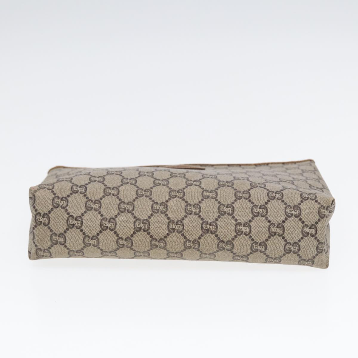 GUCCI GG Plus Supreme Clutch Bag PVC Beige ep5235