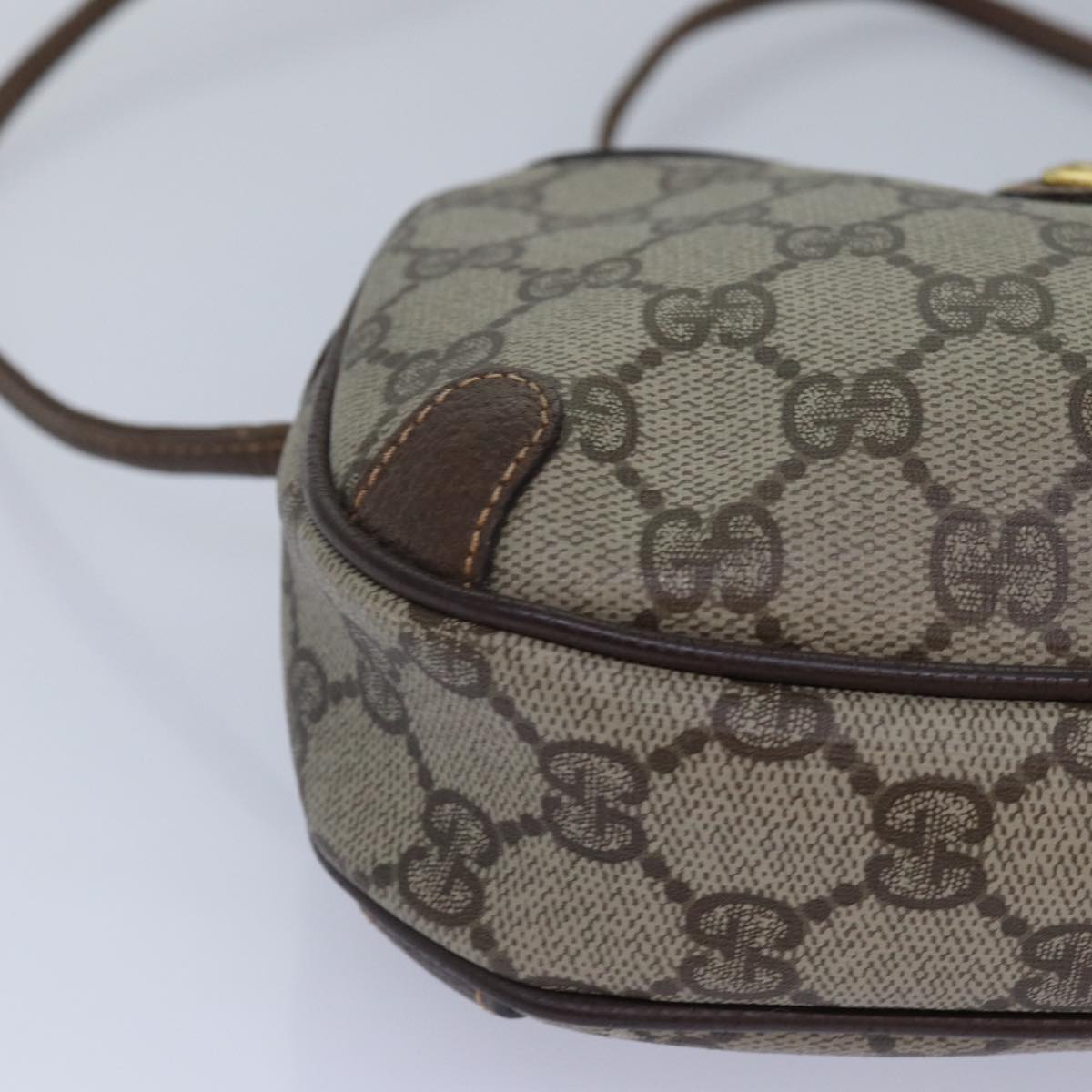 GUCCI GG Supreme Web Sherry Line Shoulder Bag Beige 001 904 2066 ep5238