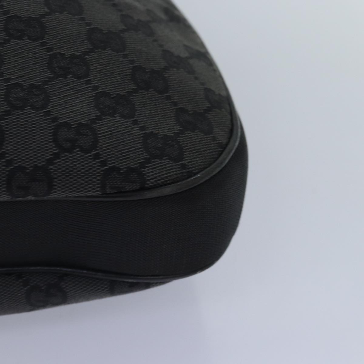 GUCCI GG Canvas Shoulder Bag Silver Black 001 3341 3444 ep5244
