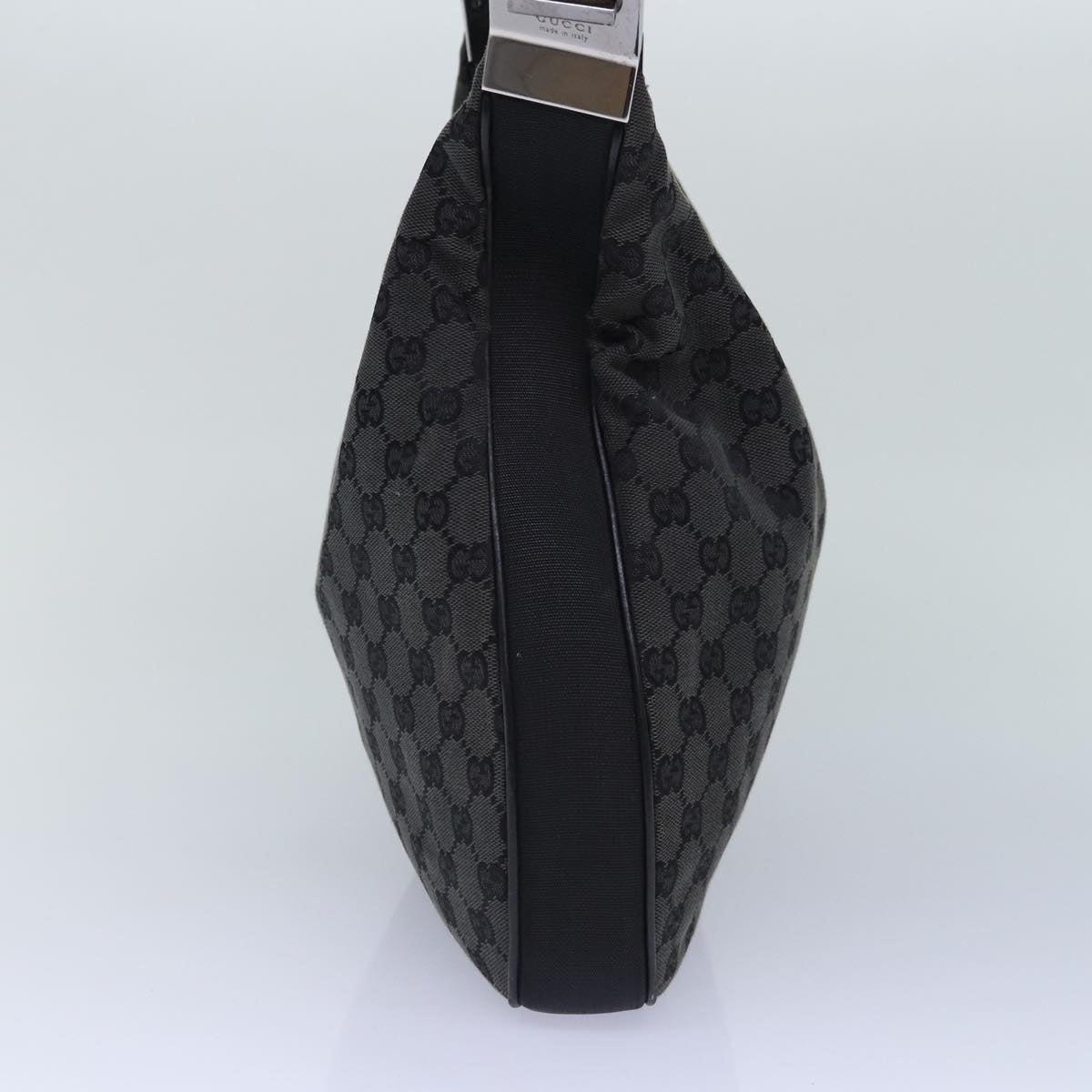 GUCCI GG Canvas Shoulder Bag Silver Black 001 3341 3444 ep5244