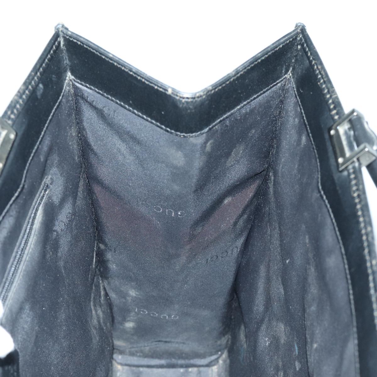 GUCCI Jackie Hand Bag Leather Black Silver 002 1064 3444 ep5262