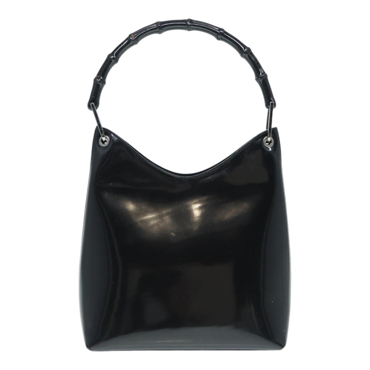 GUCCI Bamboo Hand Bag Leather Brown Silver 001 2046 3007 ep5265