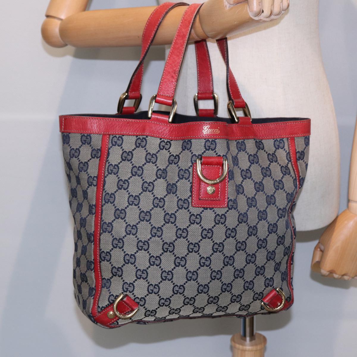 GUCCI GG Canvas Hand Bag Beige Gold 130739 ep5345