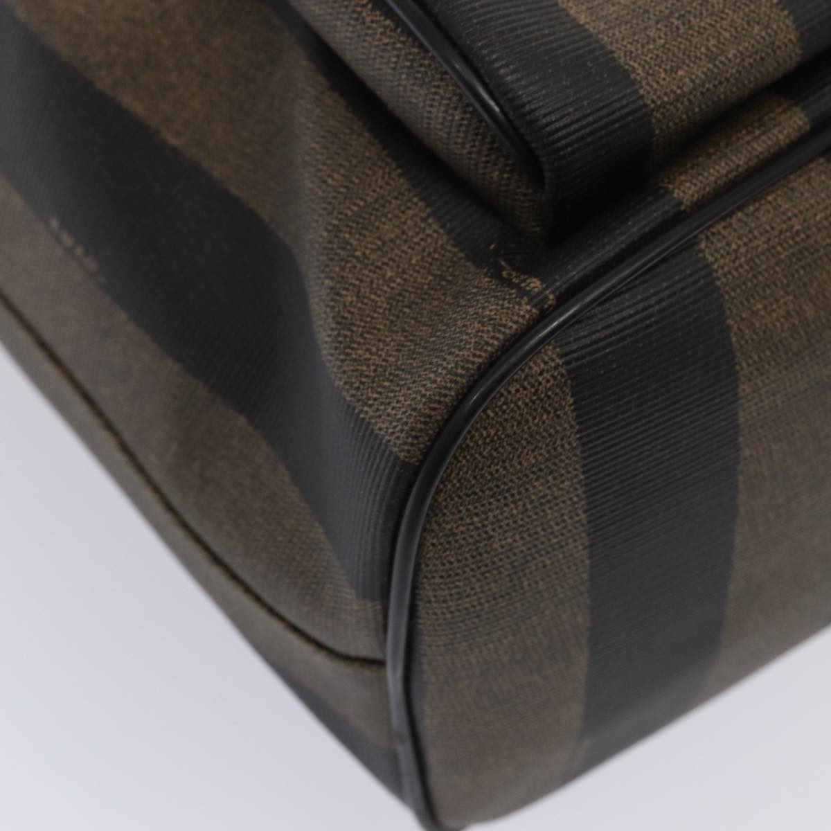 FENDI Pecan Canvas Backpack Brown Black gold ep5348
