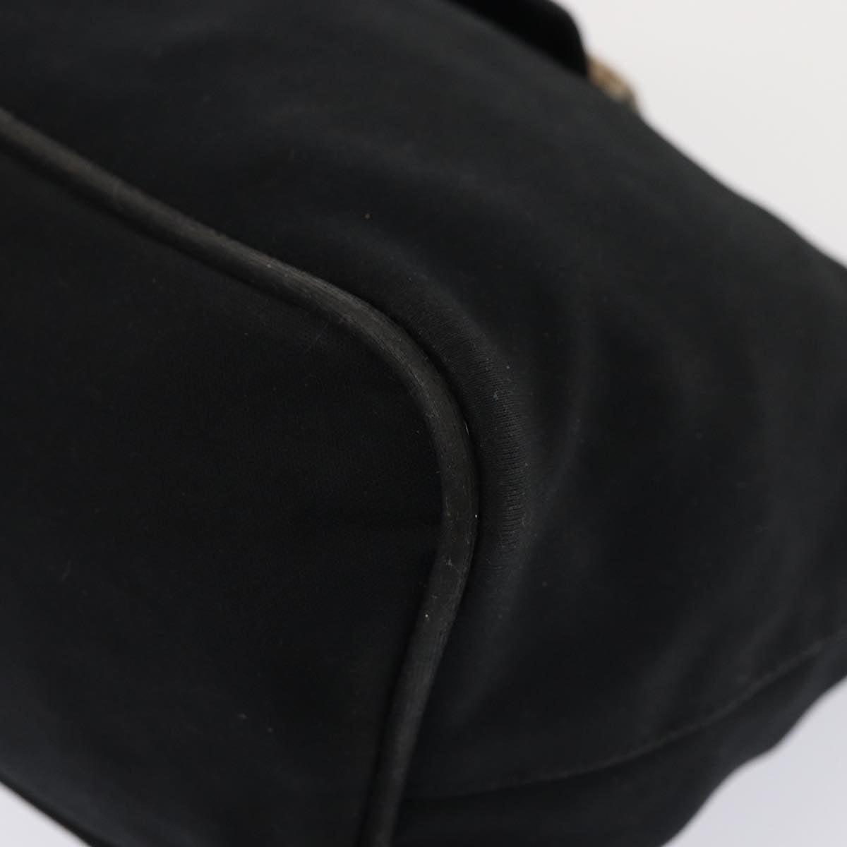 FENDI Mamma Baguette Shoulder Bag Nylon Black Silver ep5381