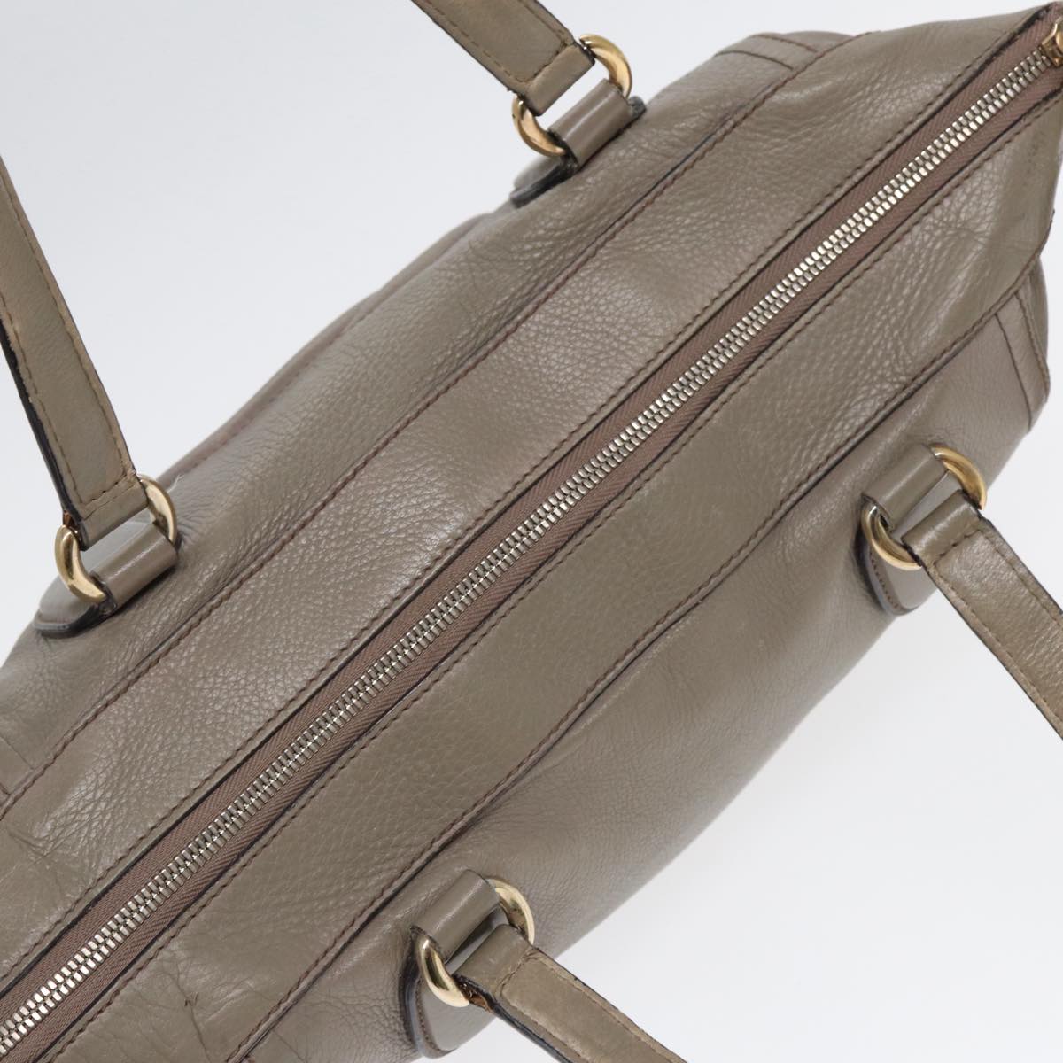 GUCCI Hand Bag Leather Gray Gold 282307 ep5392