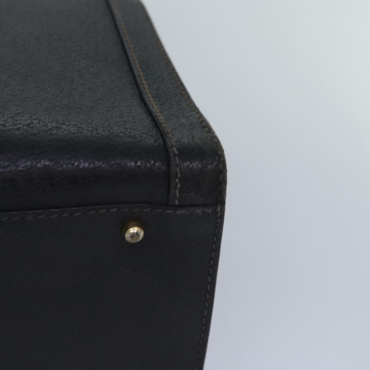 GUCCI Bamboo Hand Bag Leather Black Gold 002 123 0260 ep5446