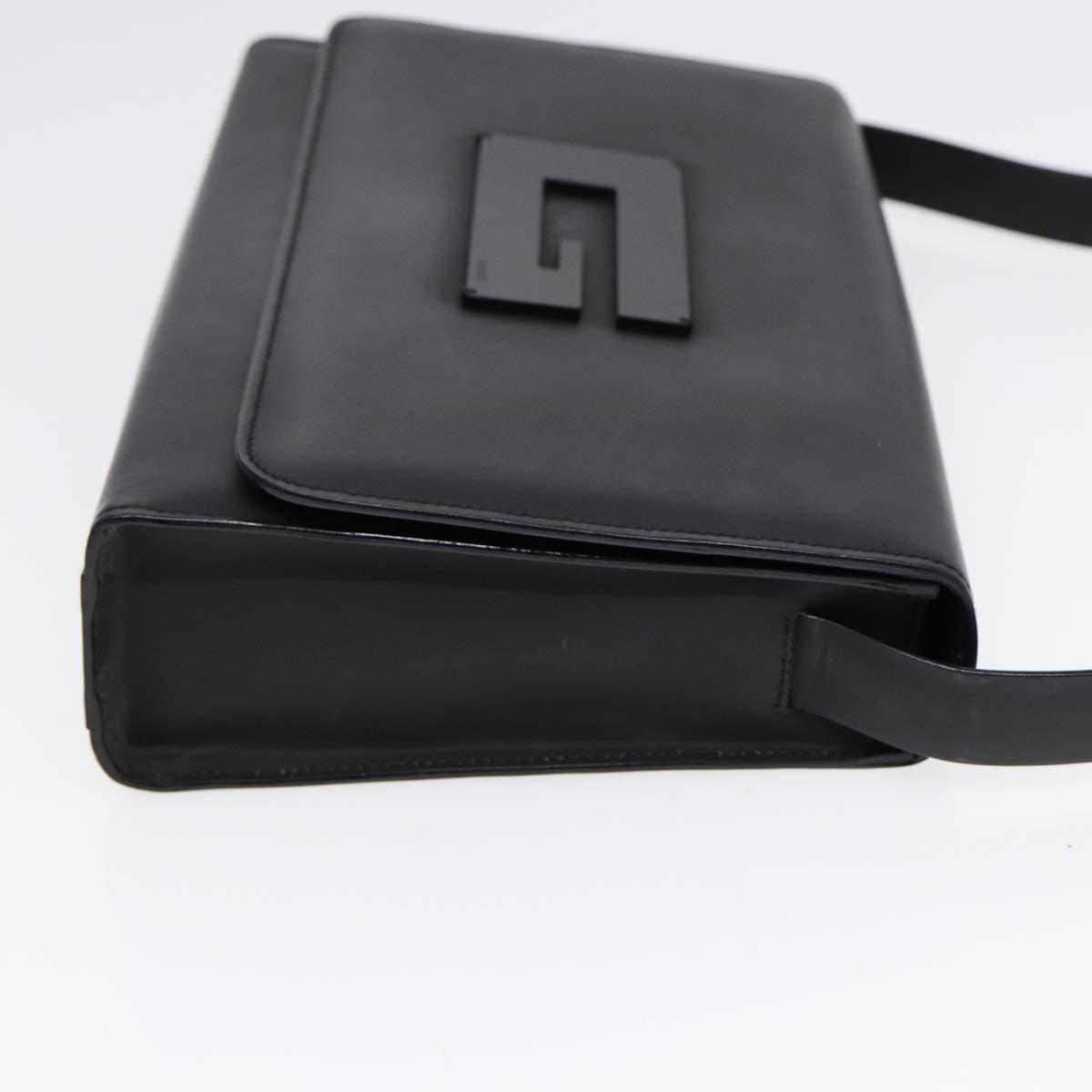 GUCCI Shoulder Bag Leather Black Silver 001 3064 ep5463