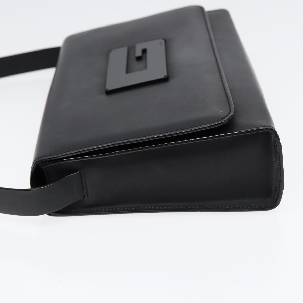 GUCCI Shoulder Bag Leather Black Silver 001 3064 ep5463