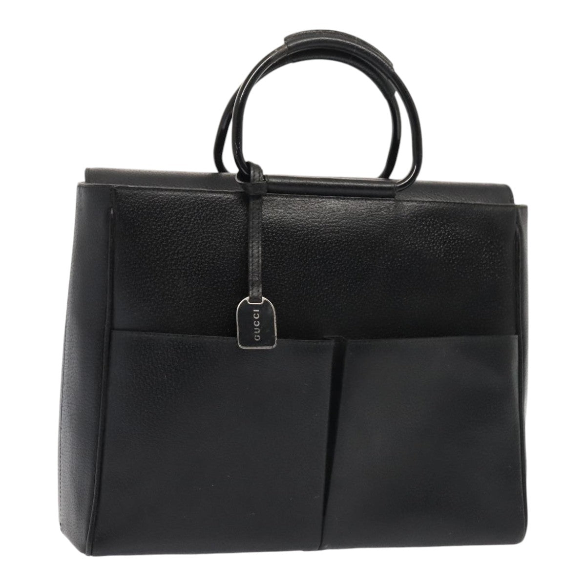 GUCCI Hand Bag Leather Black Silver 002 2865 1313 ep5470