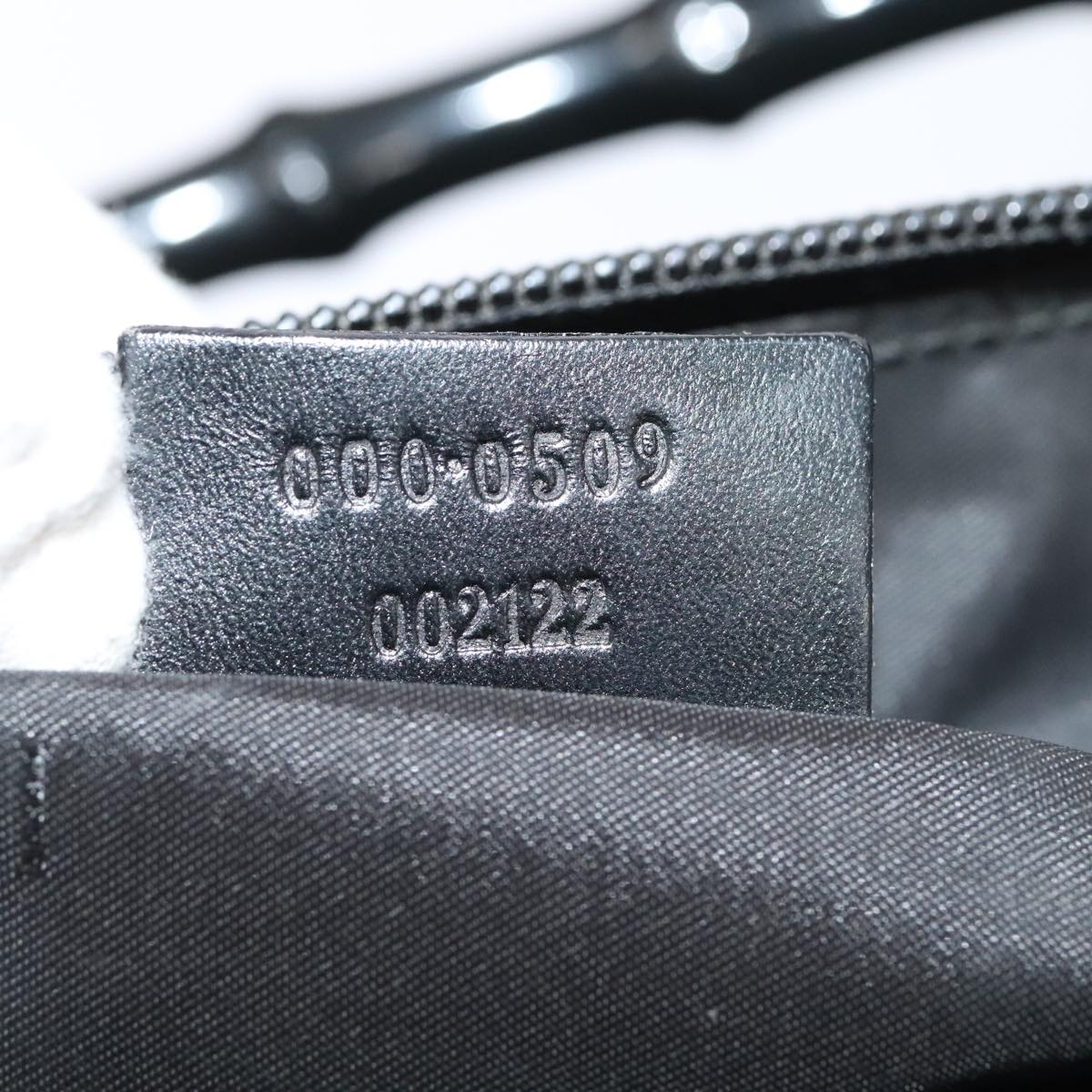 GUCCI Hand Bag Nylon 2way Black Silver 000 0509 ep5500