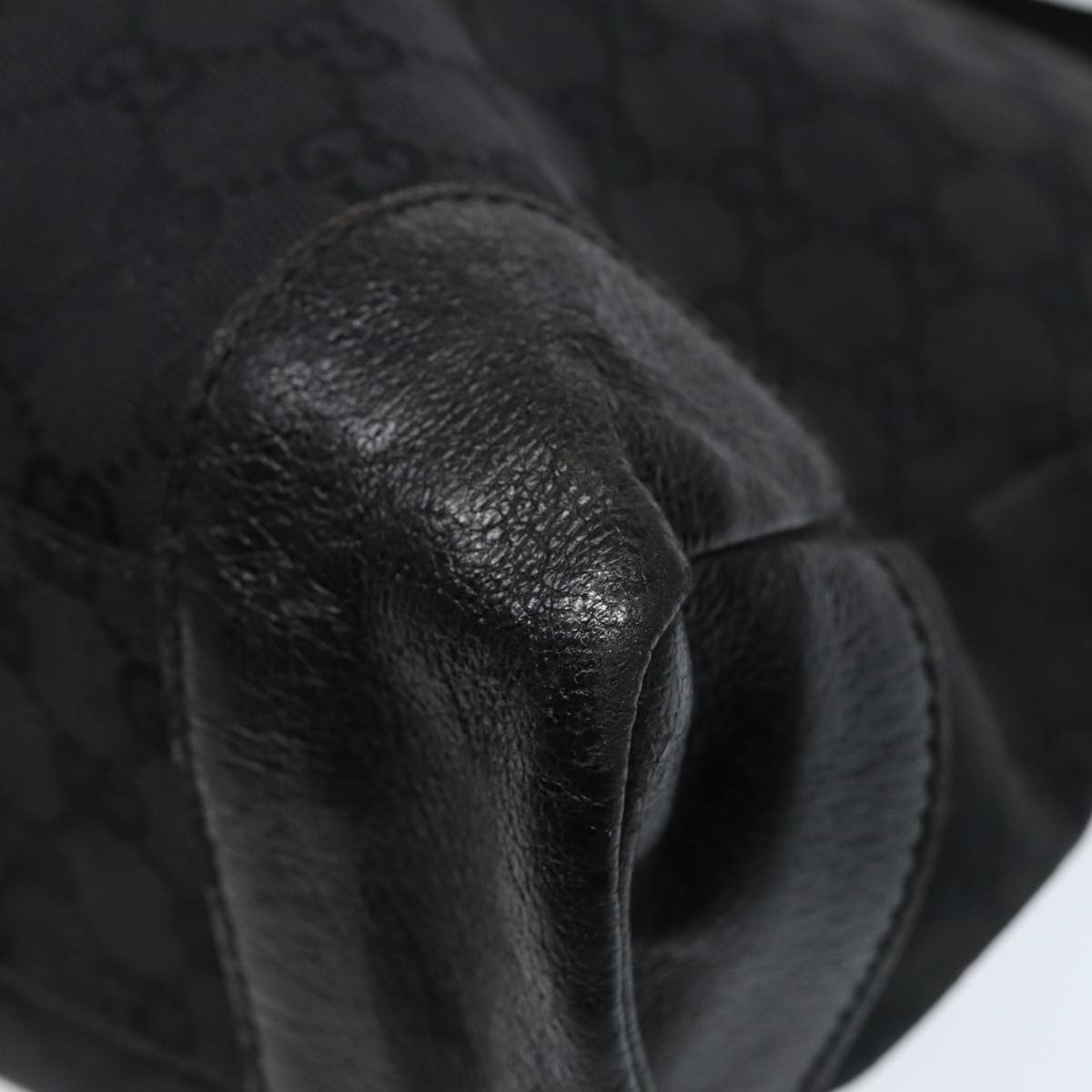 GUCCI GG Canvas Shoulder Bag Black Silver 110054 ep5541