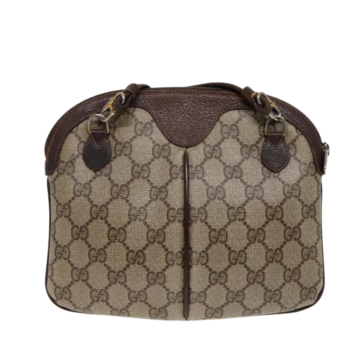 GUCCI GG Supreme Web Sherry Line Shoulder Bag PVC Beige 904 02 047 ep5542