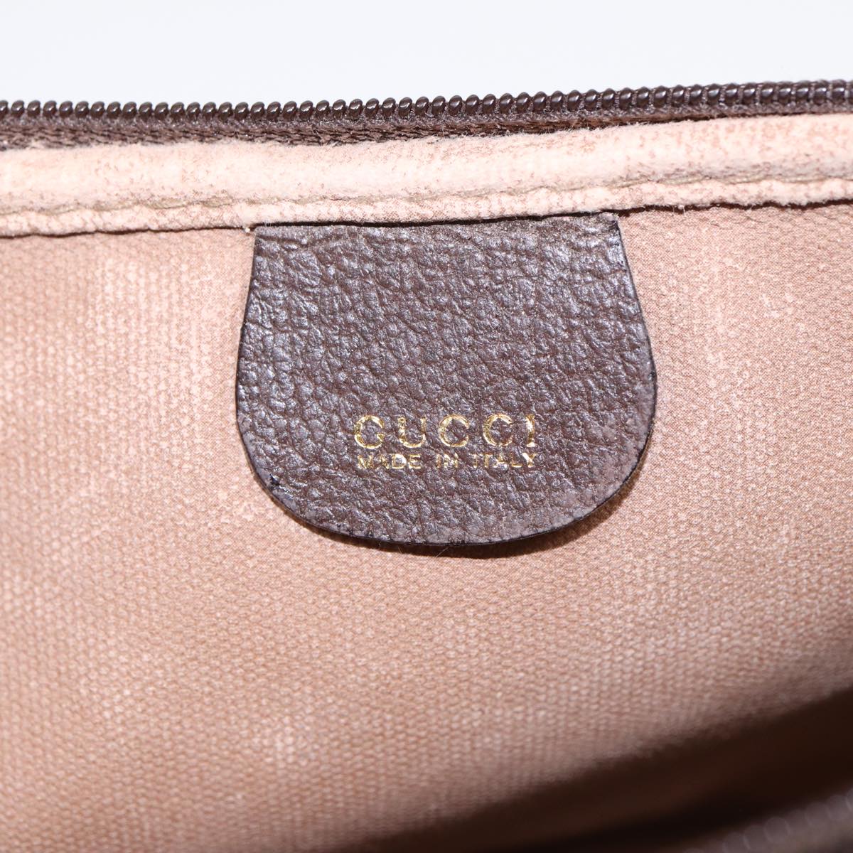 GUCCI GG Supreme Shoulder Bag PVC Leather Beige Gold ep5599