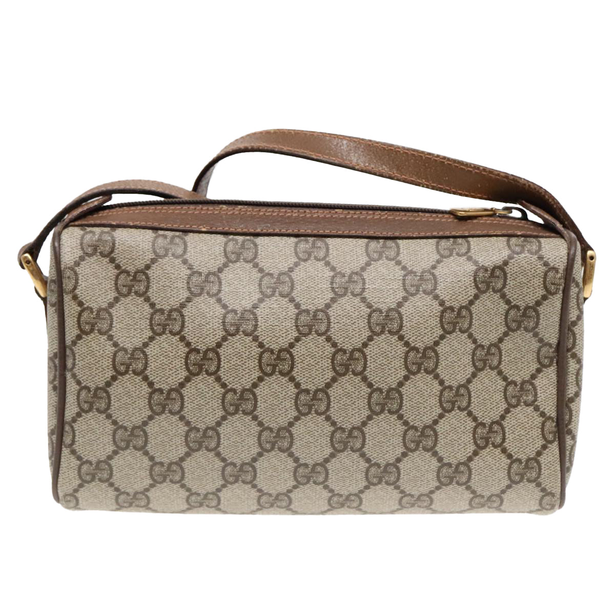 GUCCI GG Supreme Web Sherry Line Shoulder Bag PVC Beige Gold ep5616