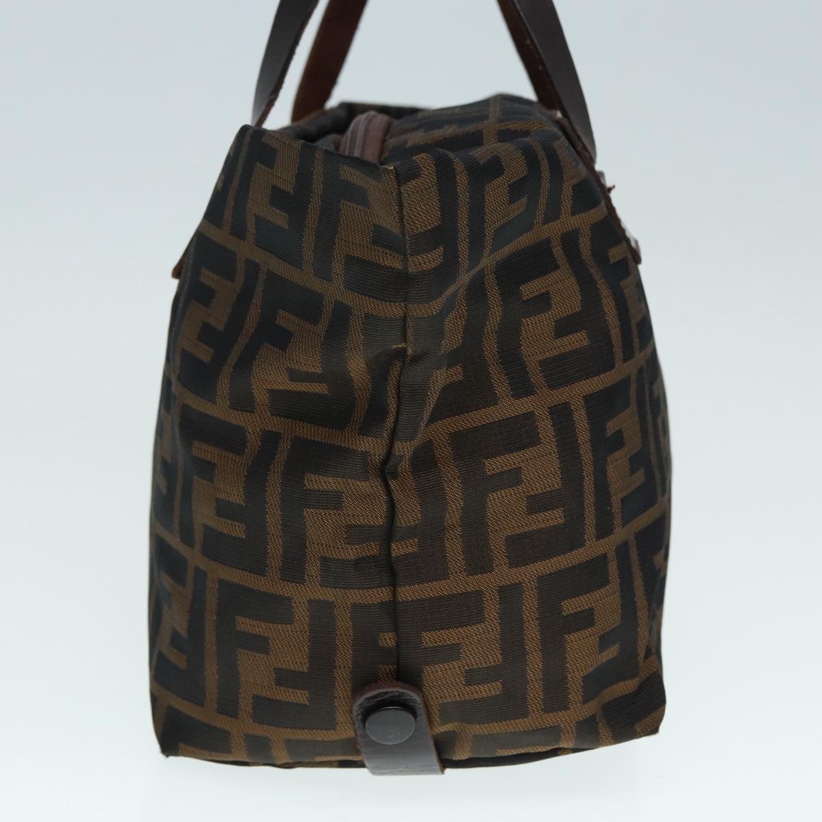 FENDI Zucca Canvas Hand Bag Brown Black ep5621