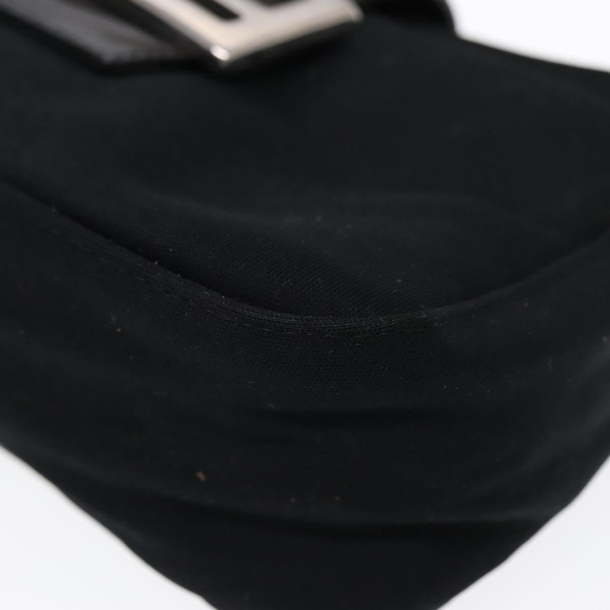FENDI Shoulder Bag Nylon Black Silver ep5624