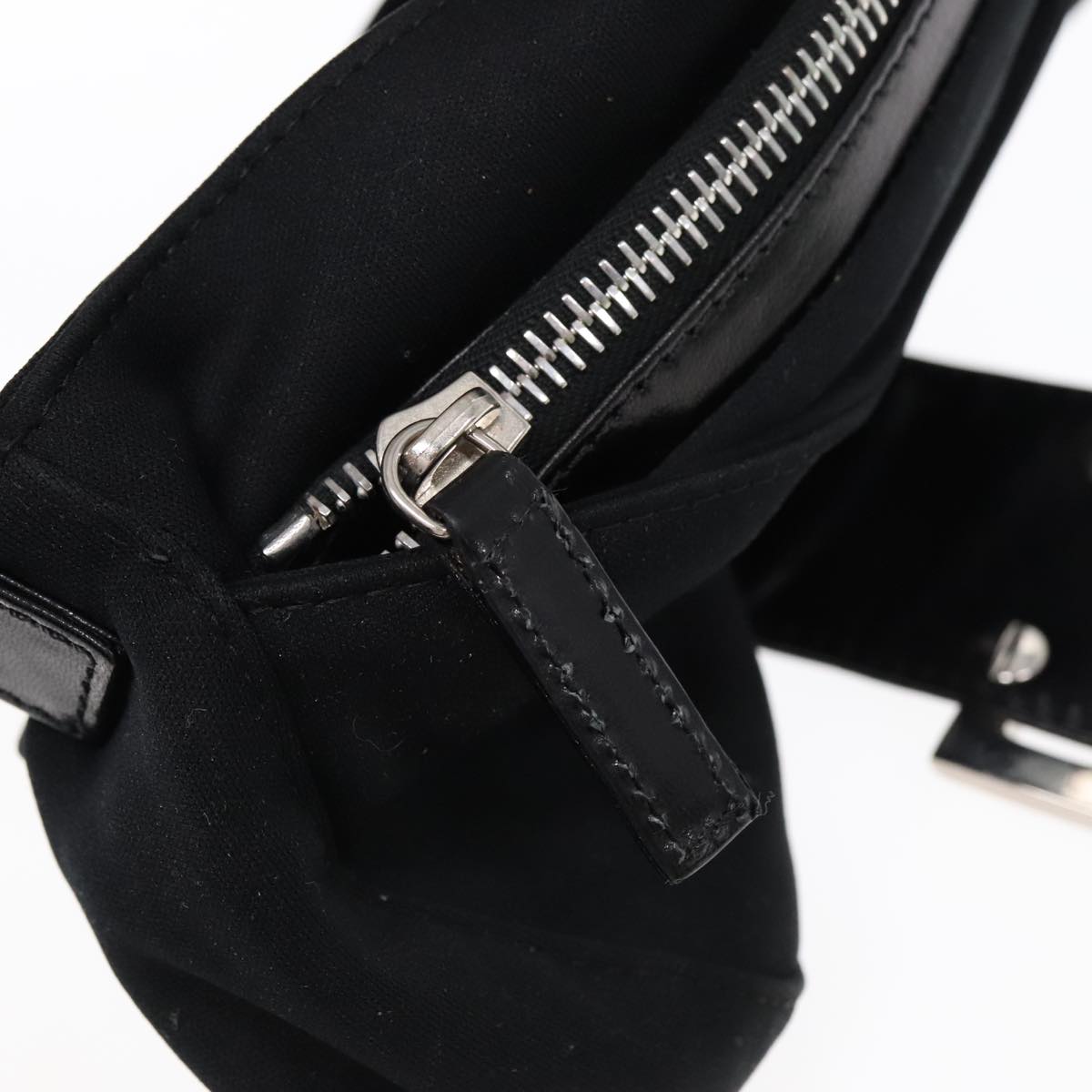 FENDI Shoulder Bag Nylon Black Silver ep5624