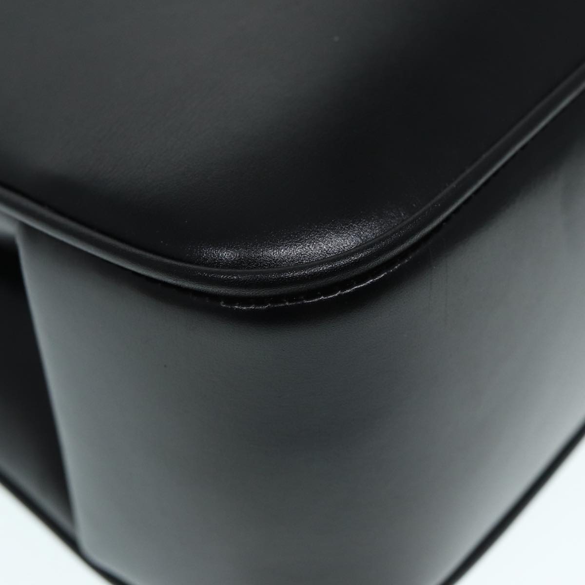 GUCCI Hand Bag Leather Gold Black ep5637
