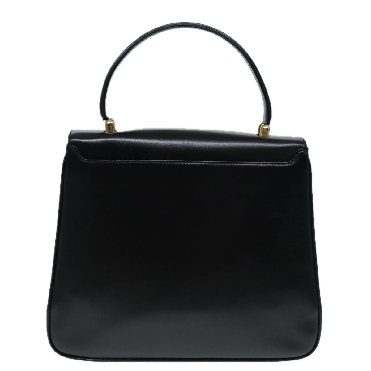 GUCCI Hand Bag Leather Gold Black ep5637