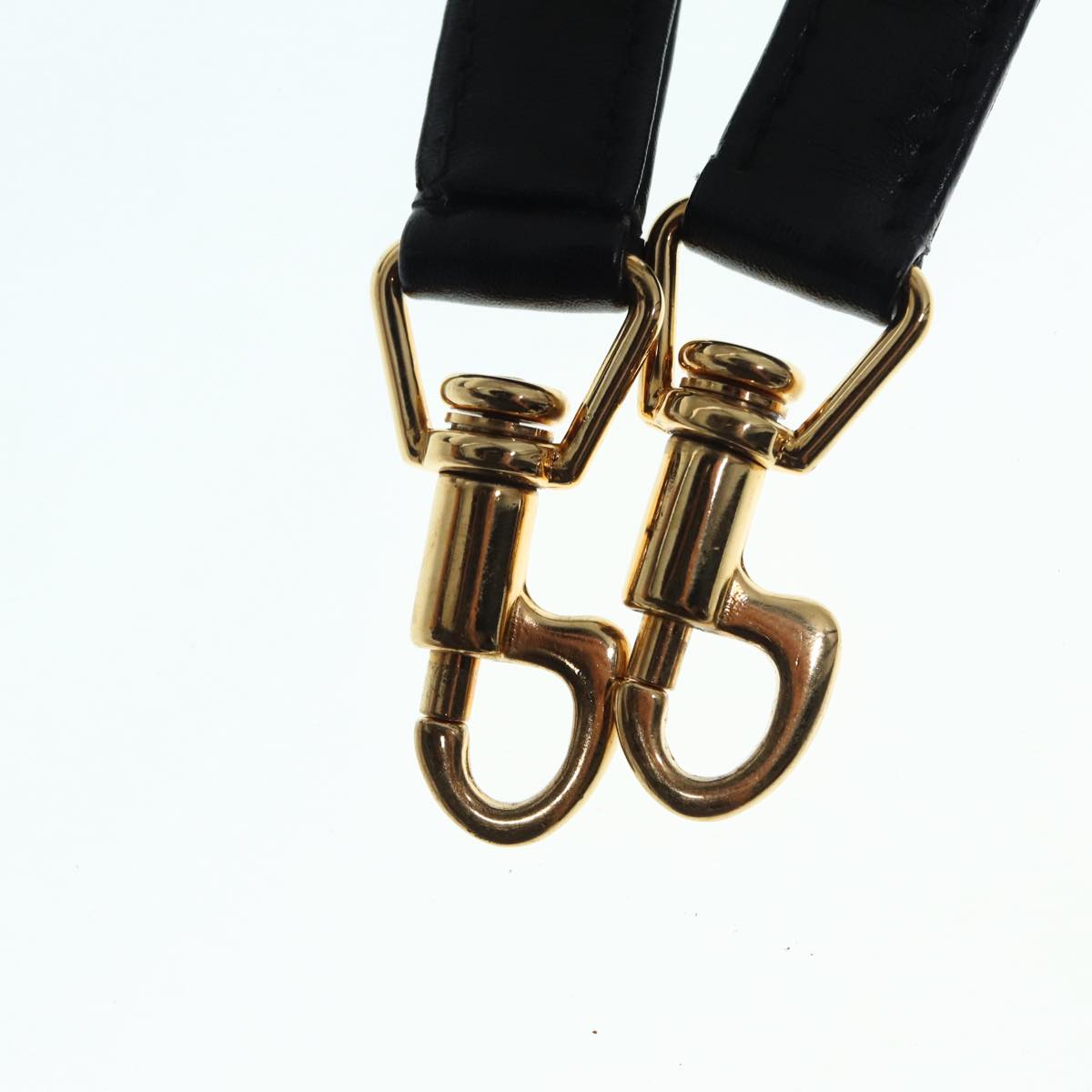 GUCCI Hand Bag Leather 2way Gold Black 000 406 0238 ep5648