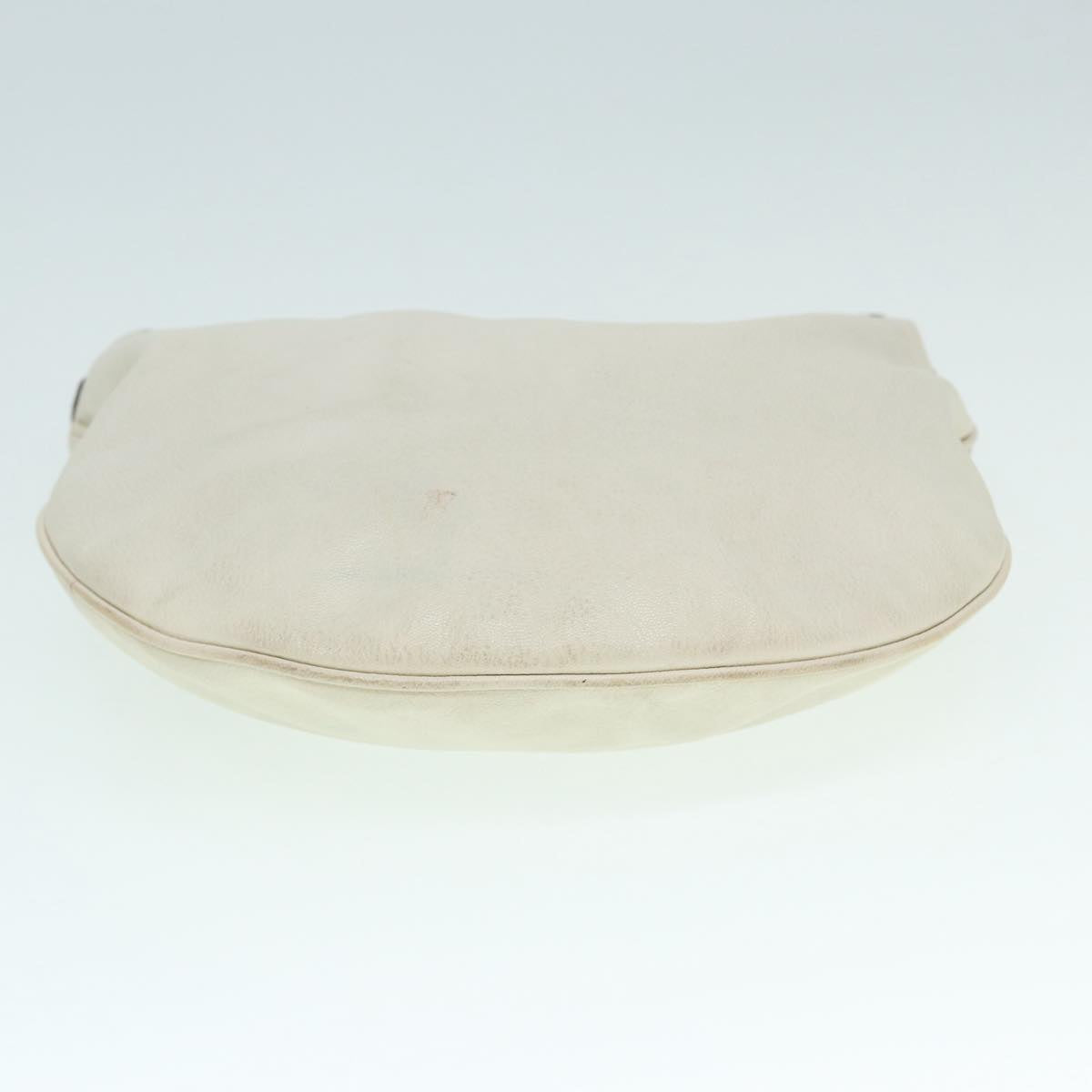 GUCCI Horsebit Shoulder Bag Leather Beige Gold 170013 ep5698