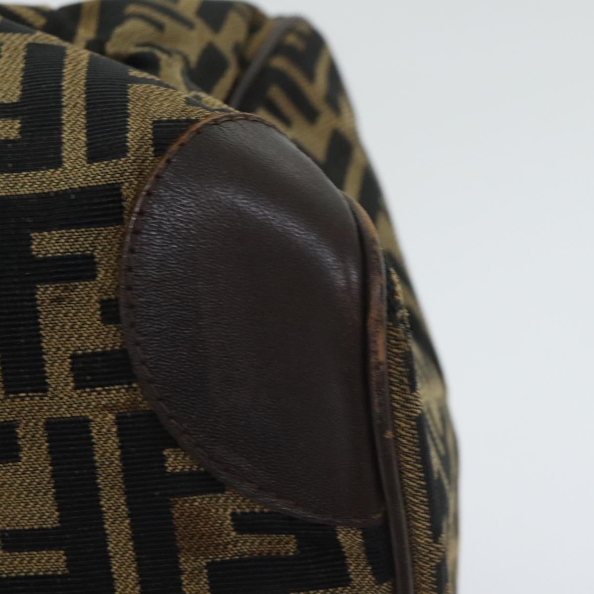 FENDI Zucca Canvas Boston Bag Brown Black ep5847