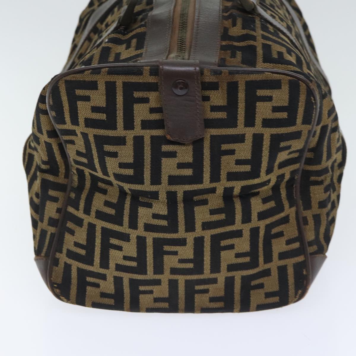 FENDI Zucca Canvas Boston Bag Brown Black ep5847