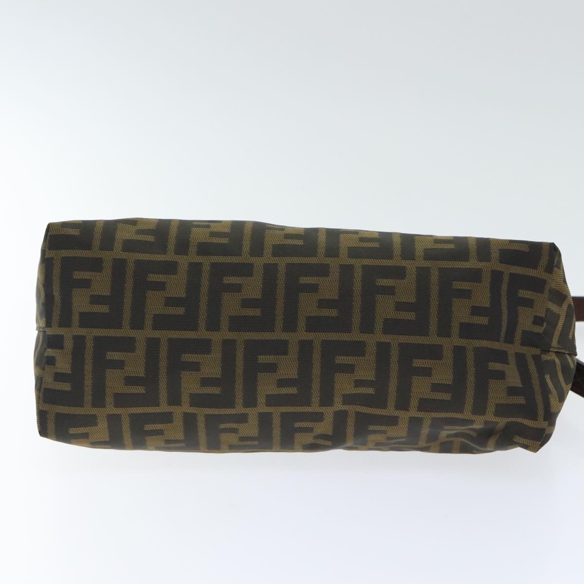 FENDI Zucca Canvas Shoulder Bag Brown Black Gold ep5867