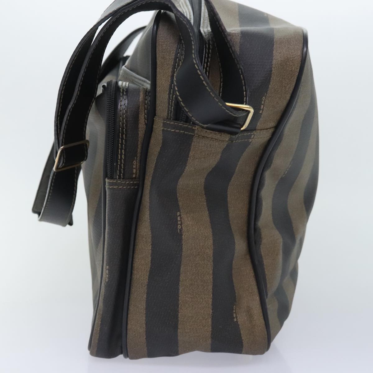 FENDI Pecan Canvas Shoulder Bag Coated Canvas Brown ep5905