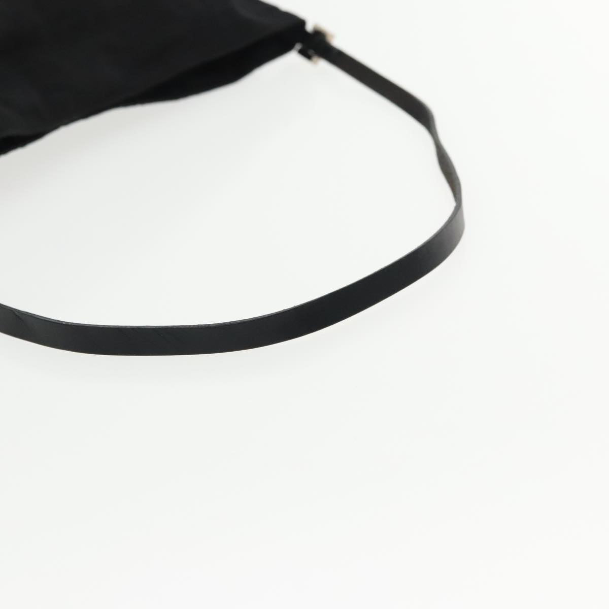 FENDI Zucca Canvas Shoulder Bag Nylon Black Silver ep6025