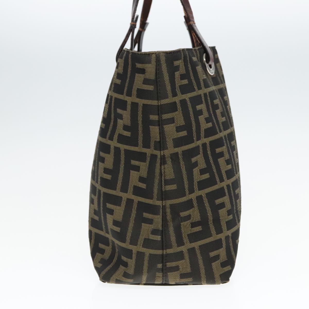 FENDI Zucca Canvas Tote Bag Brown Silver ep6043