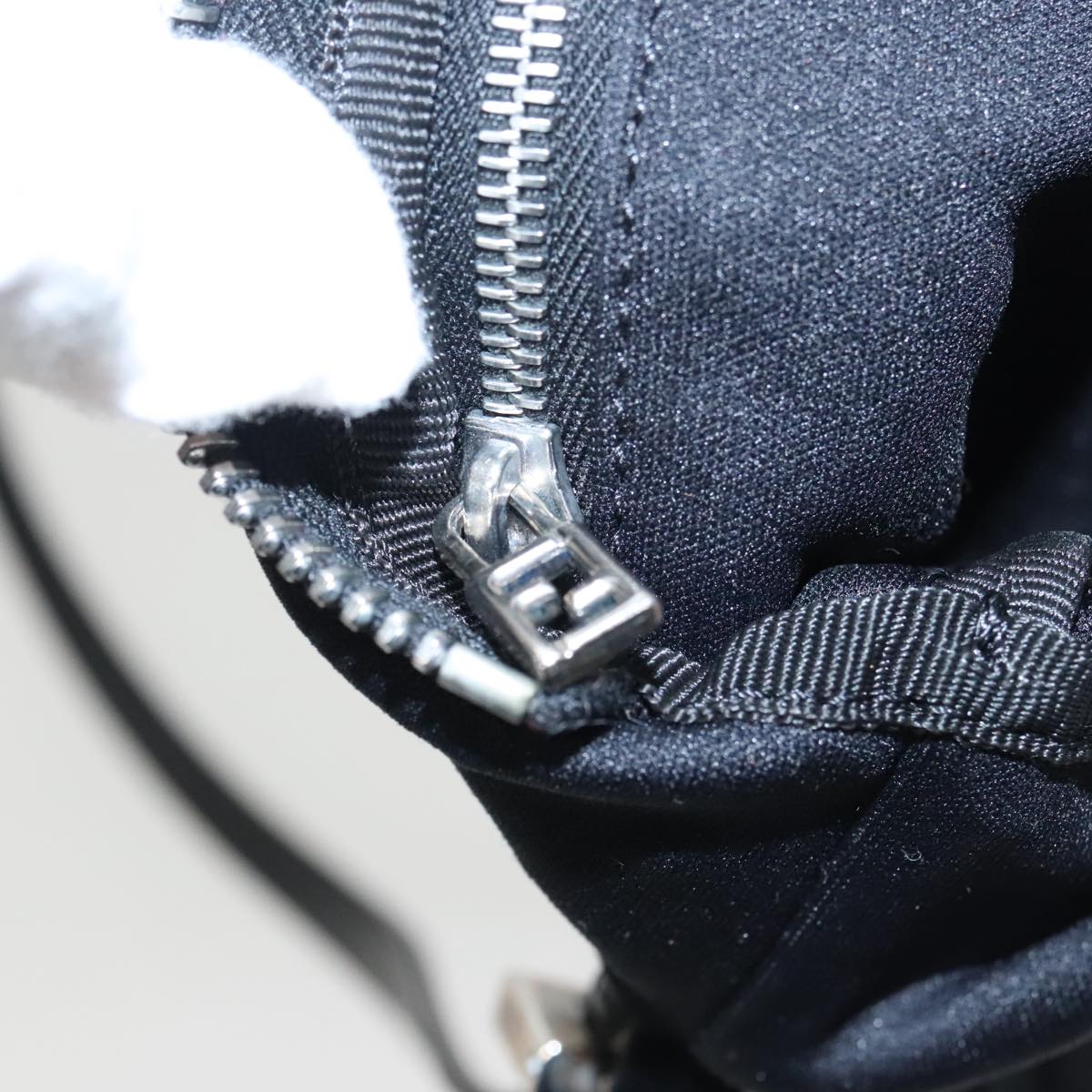 FENDI Shoulder Bag Nylon Black Silver ep6063