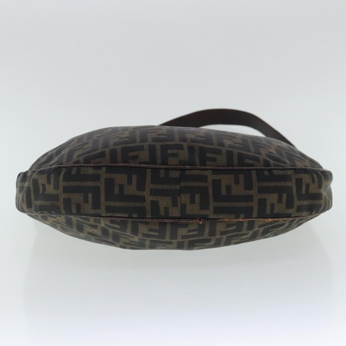 FENDI Zucca Canvas Shoulder Bag Black Brown gold ep6131