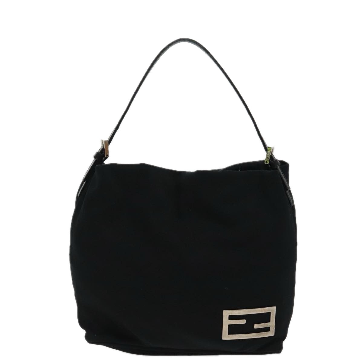 FENDI Hand Bag Nylon Black Silver ep6150