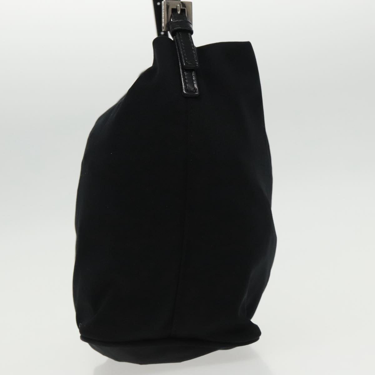 FENDI Hand Bag Nylon Black Silver ep6150