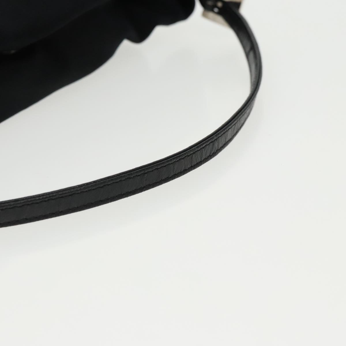 FENDI Hand Bag Nylon Black Silver ep6150