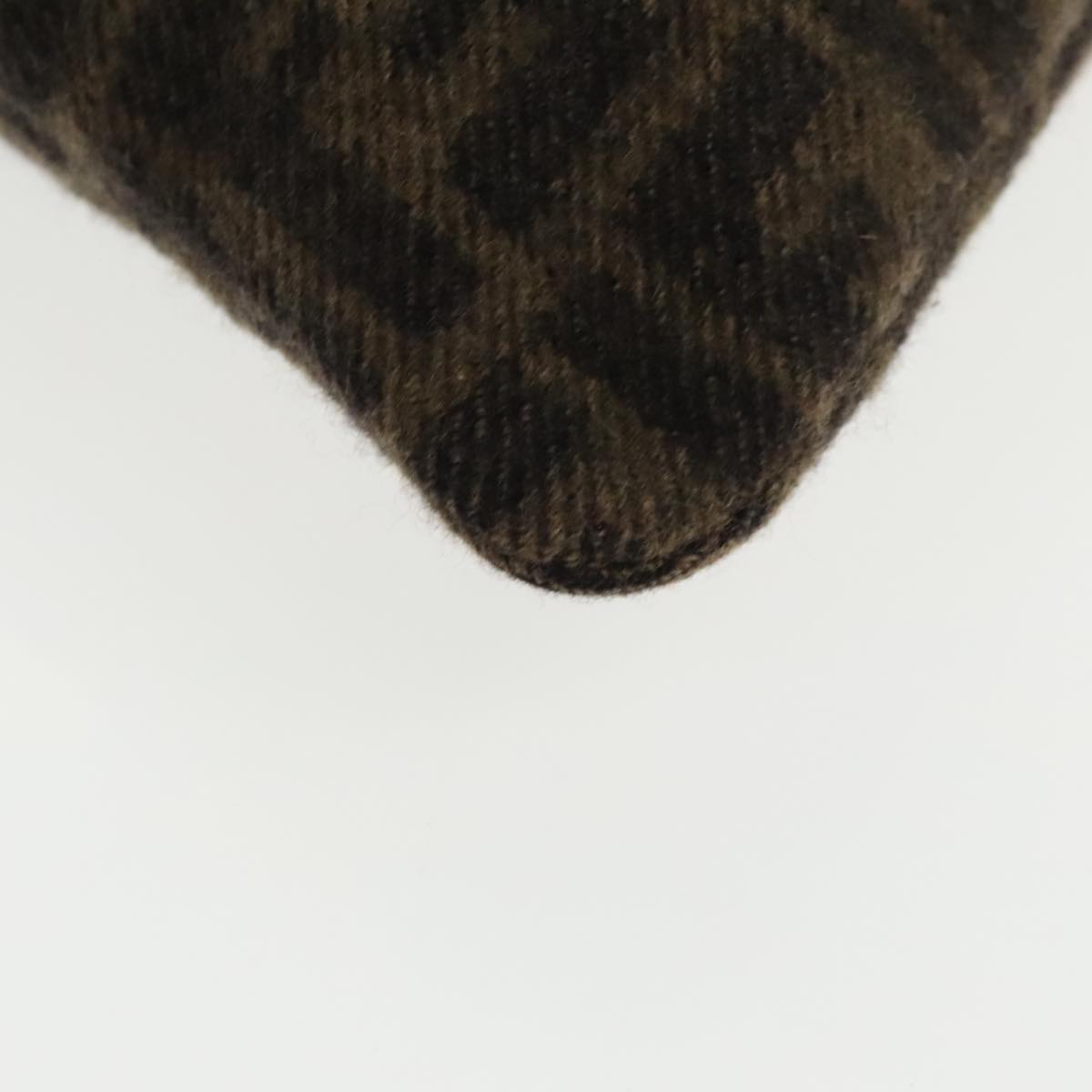 FENDI Zucca Canvas Tote Bag Wool Brown Black ep6200