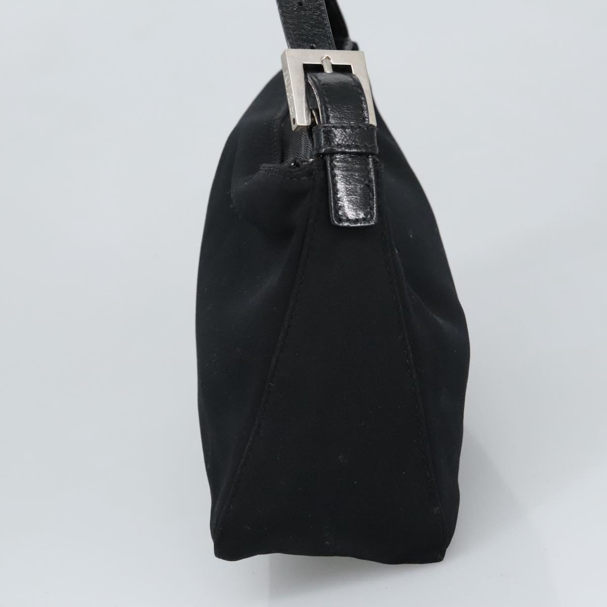 FENDI Hand Bag Nylon Black Silver ep6217