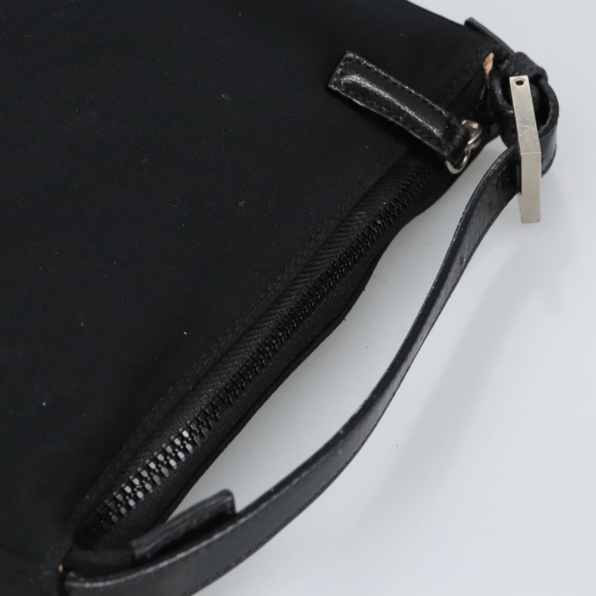 FENDI Hand Bag Nylon Black Silver ep6217